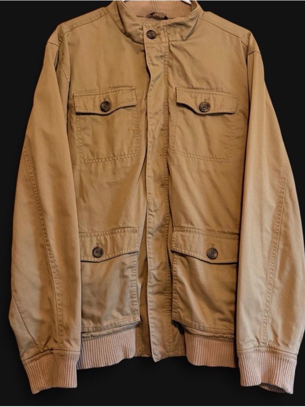 Y2K GAP Rugged Gorpcore Canvas Khaki Utility Chore Coat Large
